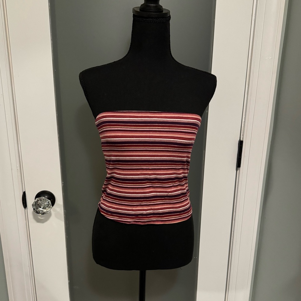 American Eagle Outfitters Multicolor Striped Tube Top